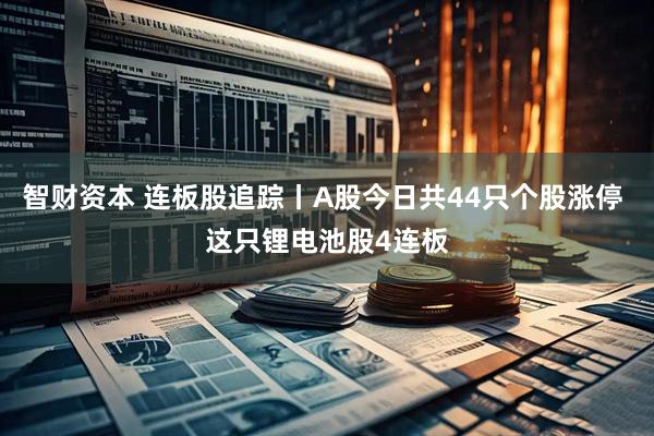 智财资本 连板股追踪丨A股今日共44只个股涨停 这只锂电池股4连板