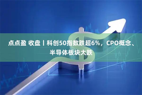 点点盈 收盘丨科创50指数跌超6%，CPO概念、半导体板块大跌