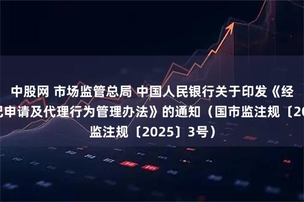 中股网 市场监管总局 中国人民银行关于印发《经营主体登记申请及代理行为管理办法》的通知（国市监注规〔2025〕3号）