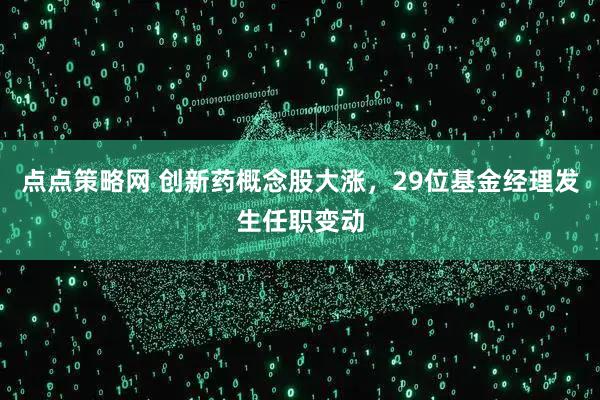 点点策略网 创新药概念股大涨，29位基金经理发生任职变动