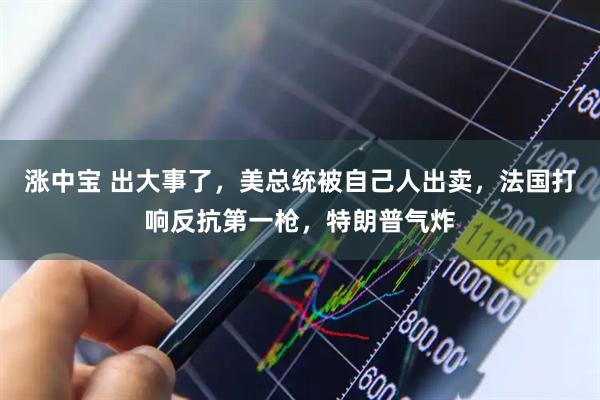 涨中宝 出大事了，美总统被自己人出卖，法国打响反抗第一枪，特朗普气炸
